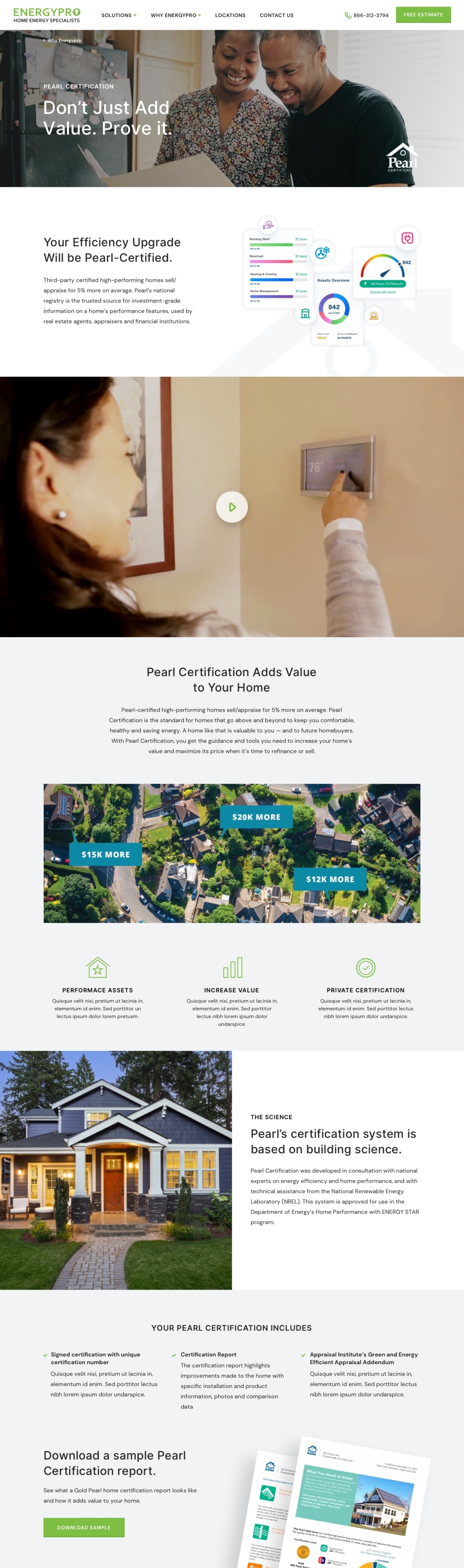 EnergyPro website portfolio